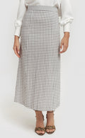 Falda Vichy gris